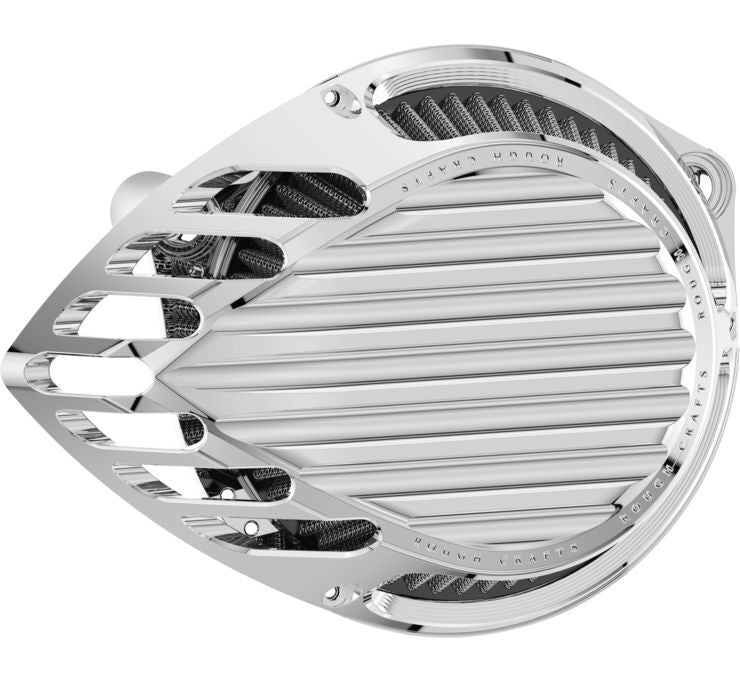 Rough Craft Air Cleaner Chrome Finned RC-600-007
