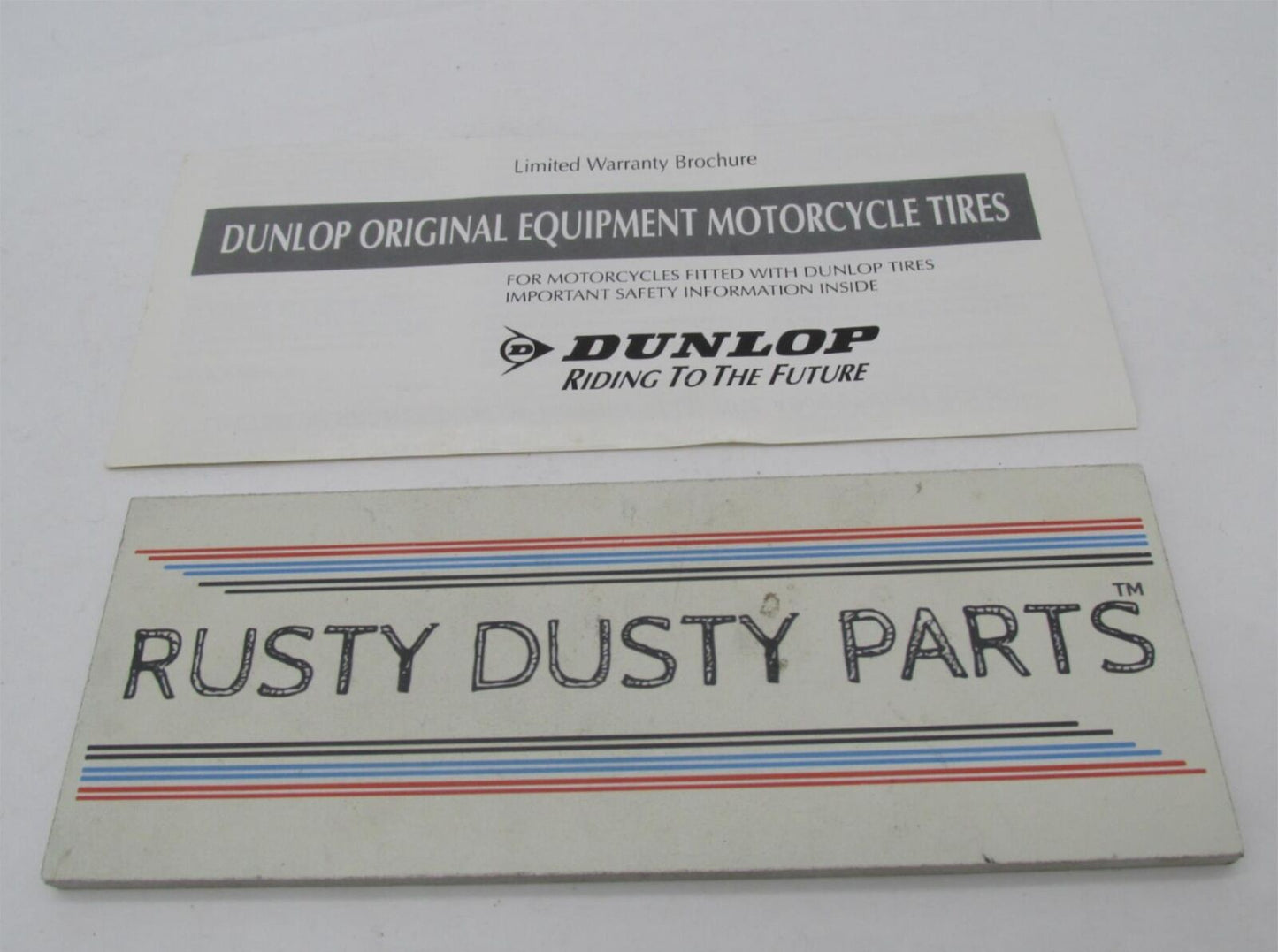 Harley Dunlop Tires OEM Limited Warranty Important Information Brochure