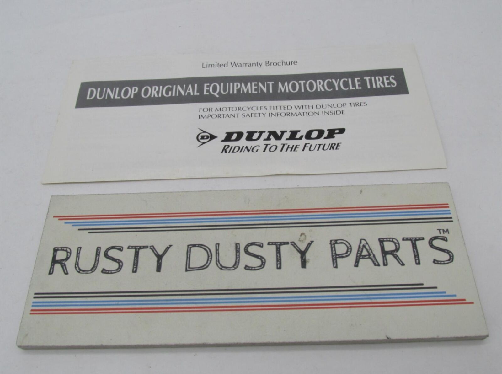 Harley Dunlop Tires OEM Limited Warranty Important Information Brochure