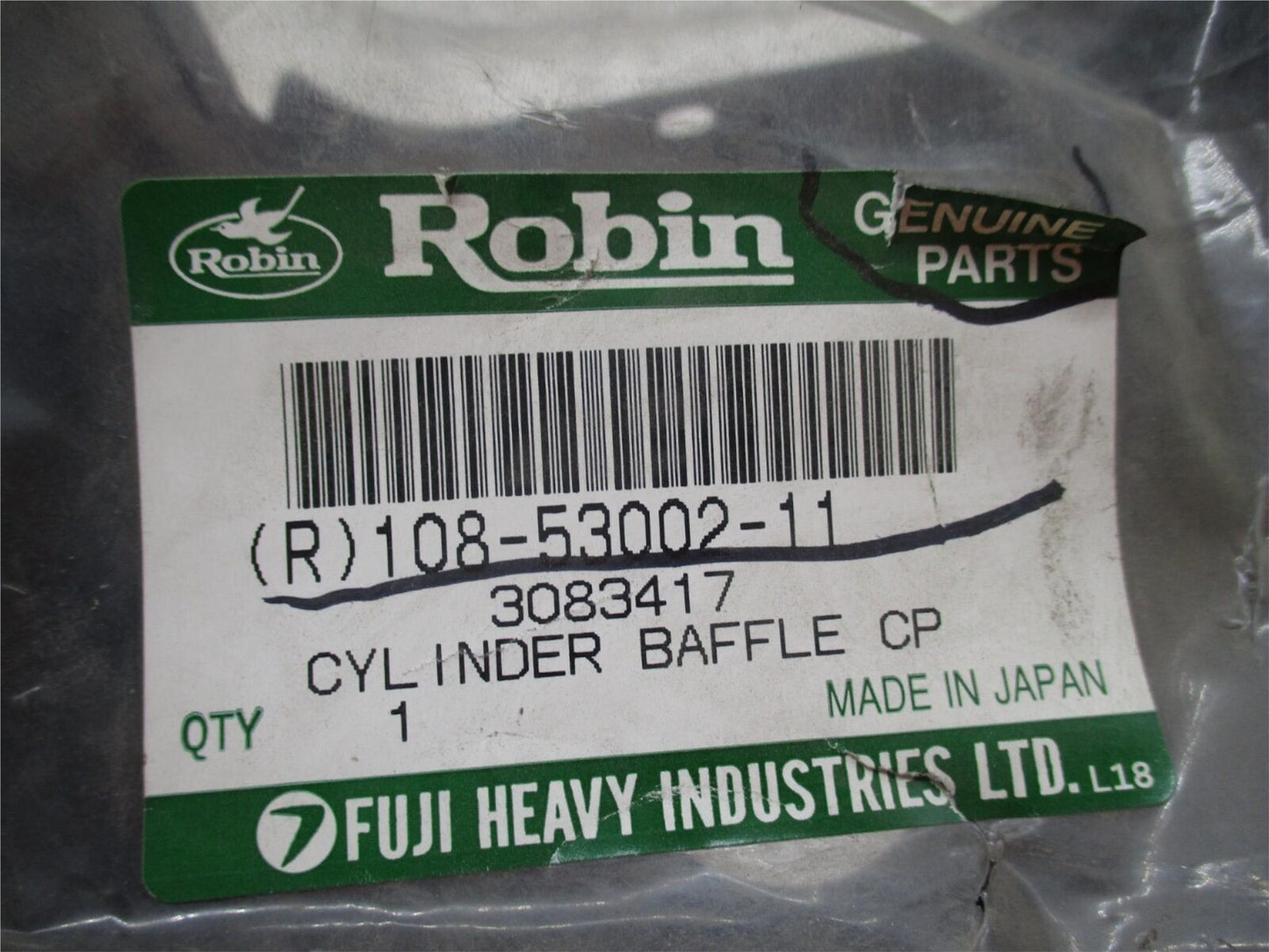 NOS Robin Black Cylinder Baffle 3083417