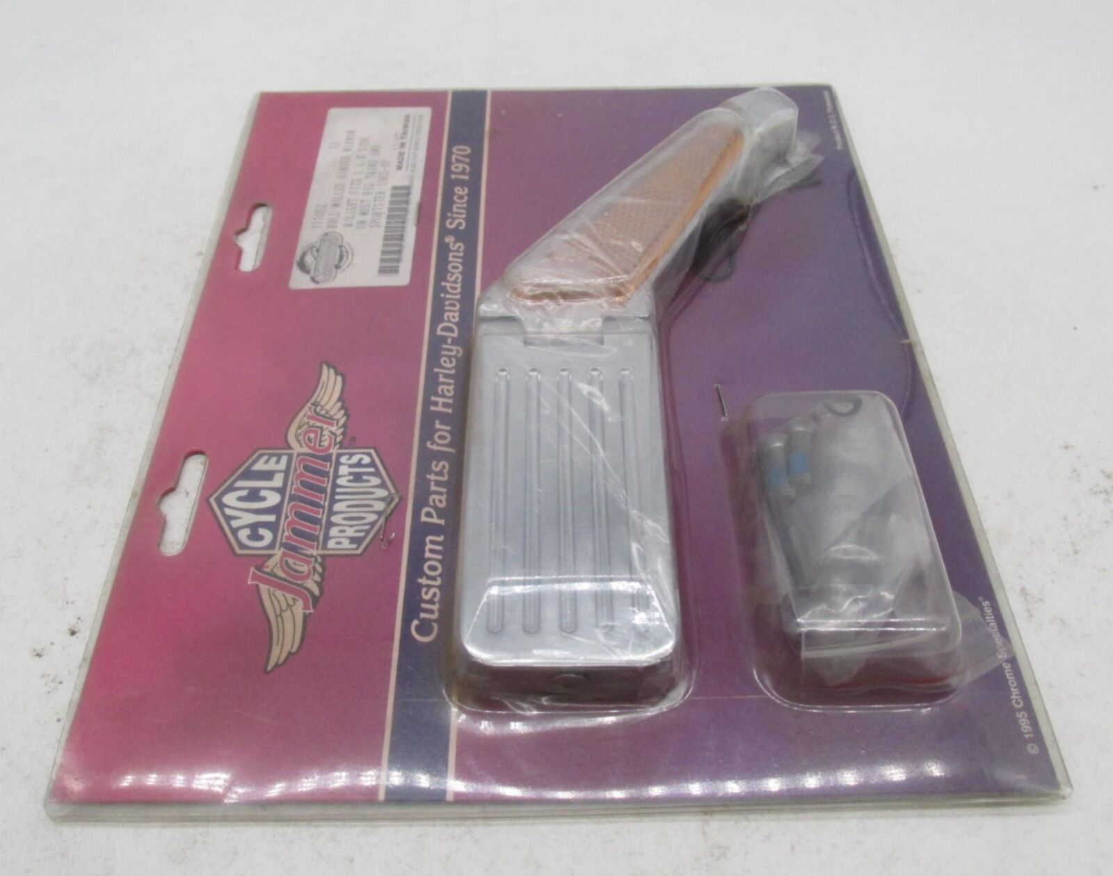 Harley Davidson Cycle Jammer Ball Milled Hinged Mirror with Light 111052