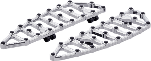Arlen Ness MX Billet Floorboards Chrome Driver 1621-1013