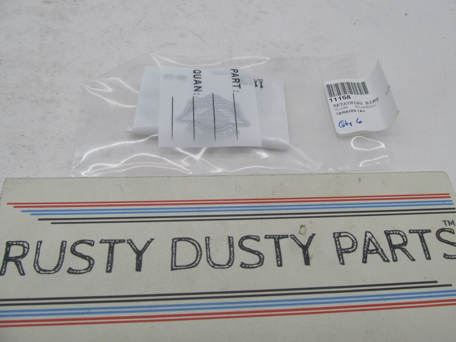 Lot of 6 Harley-Davidson Genuine NOS Fork Bearing Retaining Rings 11158