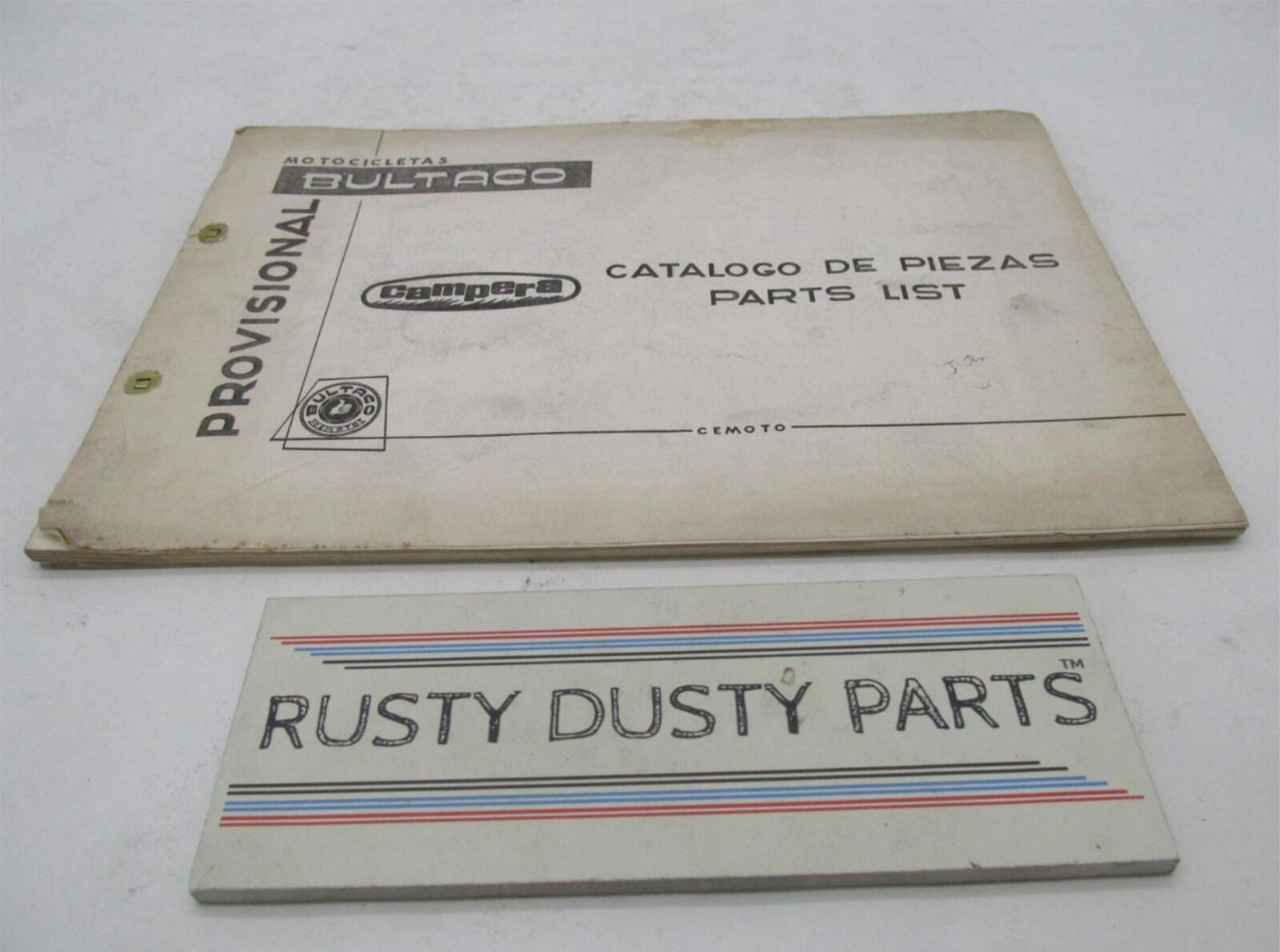 Bultaco Original Factory Provisional Campera Motorcycle Parts List Catalog