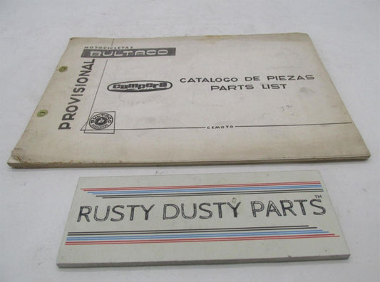 Bultaco Original Factory Provisional Campera Motorcycle Parts List Catalog