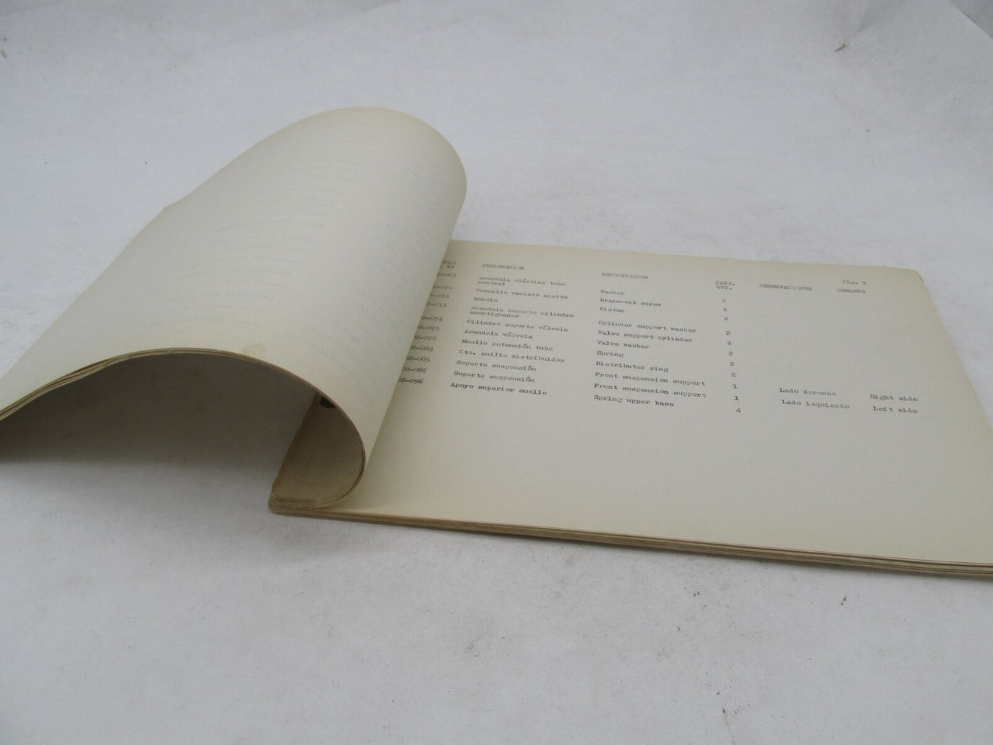 Bultaco Factory 1971 Bultaco Matador Mk4 Motorcycle Catalog Parts List