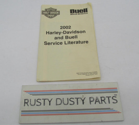 Harley-Davidson & Buell Genuine 2002 Service Literature List 99528-02