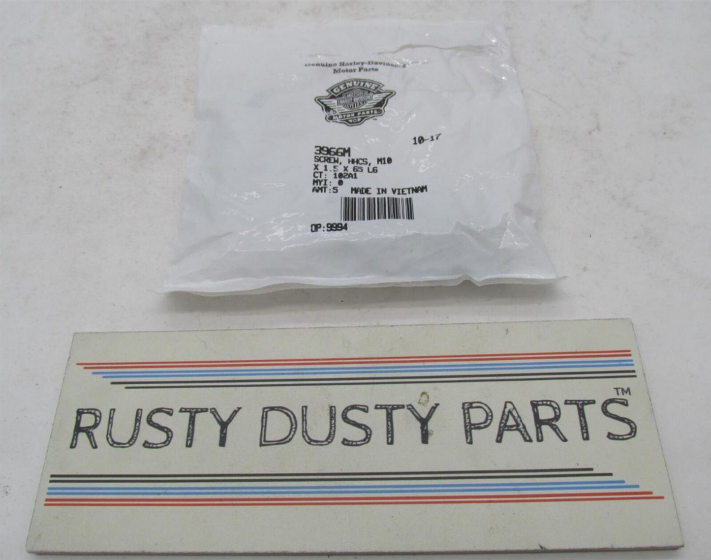 Lot of 3 Harley-Davidson Genuine NOS M10 X 1.5 X 65 Hex Socket Head Screws 3966M
