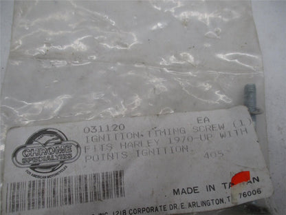 One Single Harey Chrome Specialties Ignition Timing Screw 031120