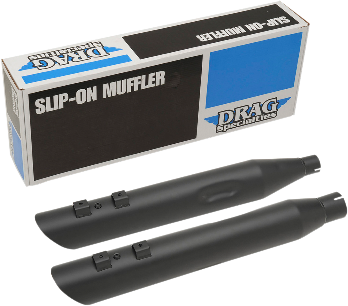 Drag Specialties Slashdown Slip-On Mufflers 4" Black 1801-1190