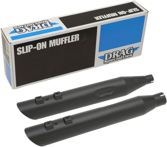 Drag Specialties Slashdown Slip-On Mufflers 4" Black 1801-1190