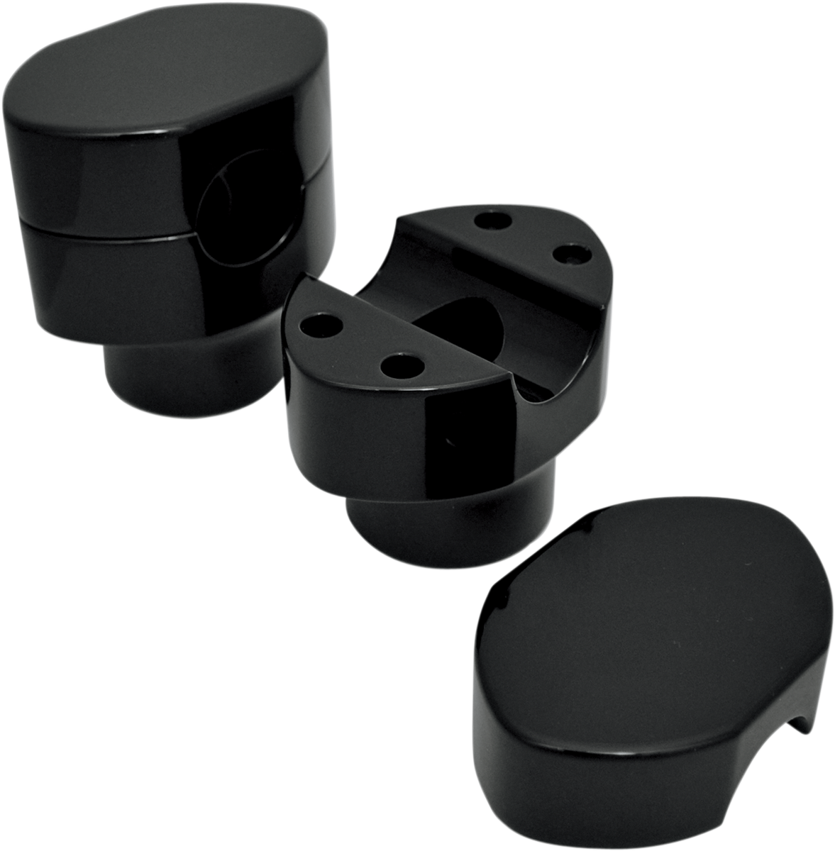 LA Choppers 1 1/4in. Handlebar Riser Kit for HD Springer Black LA-7410-00B