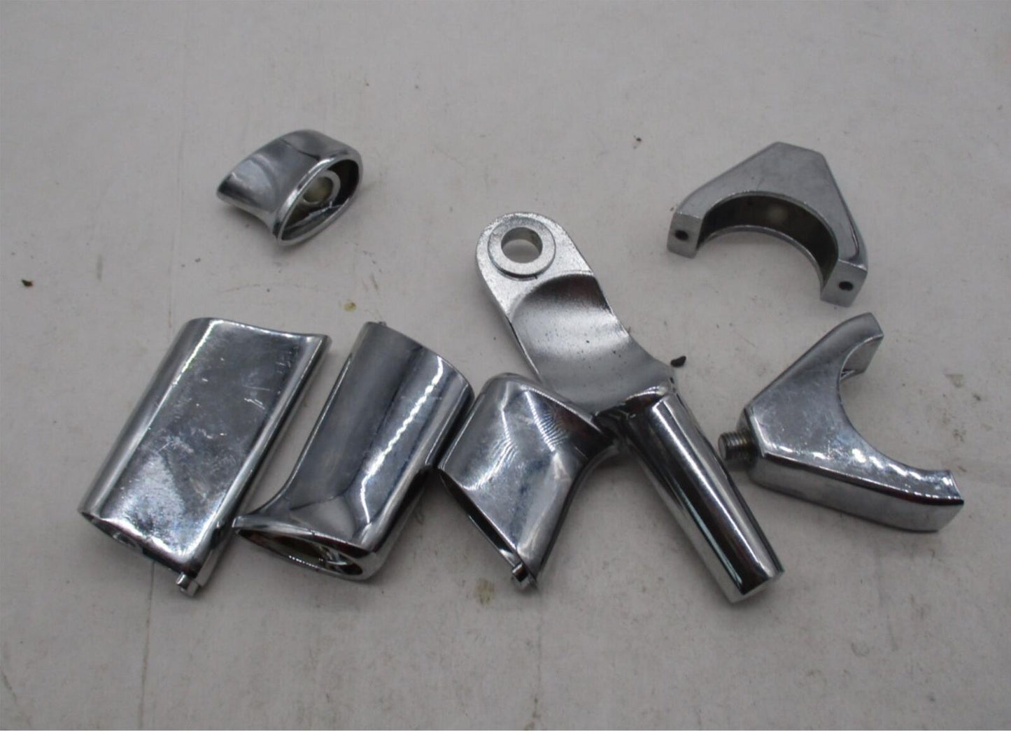 Mixed Lot of Harley Davidson Chrome Turn Signal Relocation Brackets Standoffs