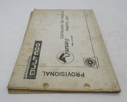 Bultaco Original Factory Provisional Pursang Parts Catalog List 134.32-P117