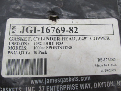 Lot of 9 Harley Sportster 1982-1985 Cylinder Head Copper Gaskets JGI-16769-82