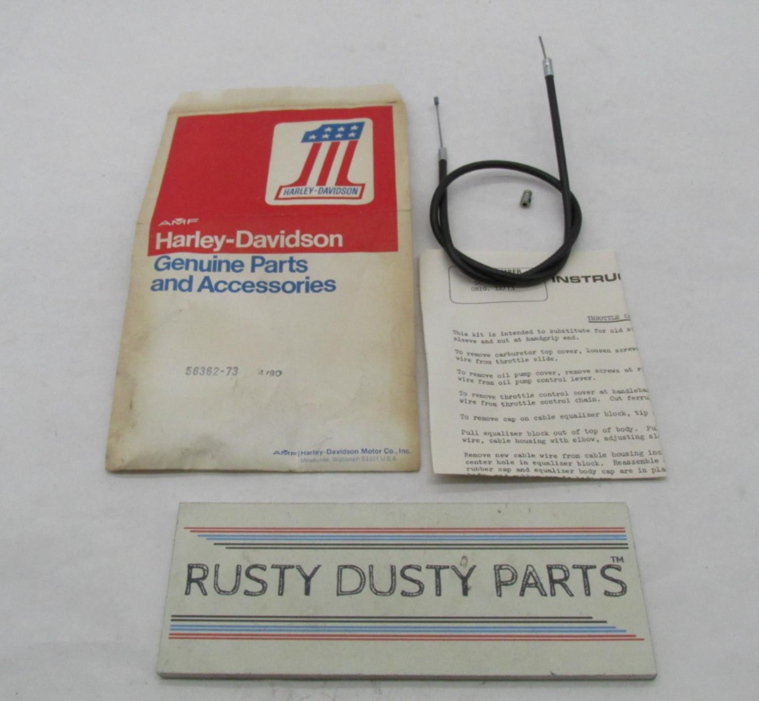 Harley Davidson Genuine NOS Aermacchi SX TX X90 Z90 Throttle Grip Cable 56362-73