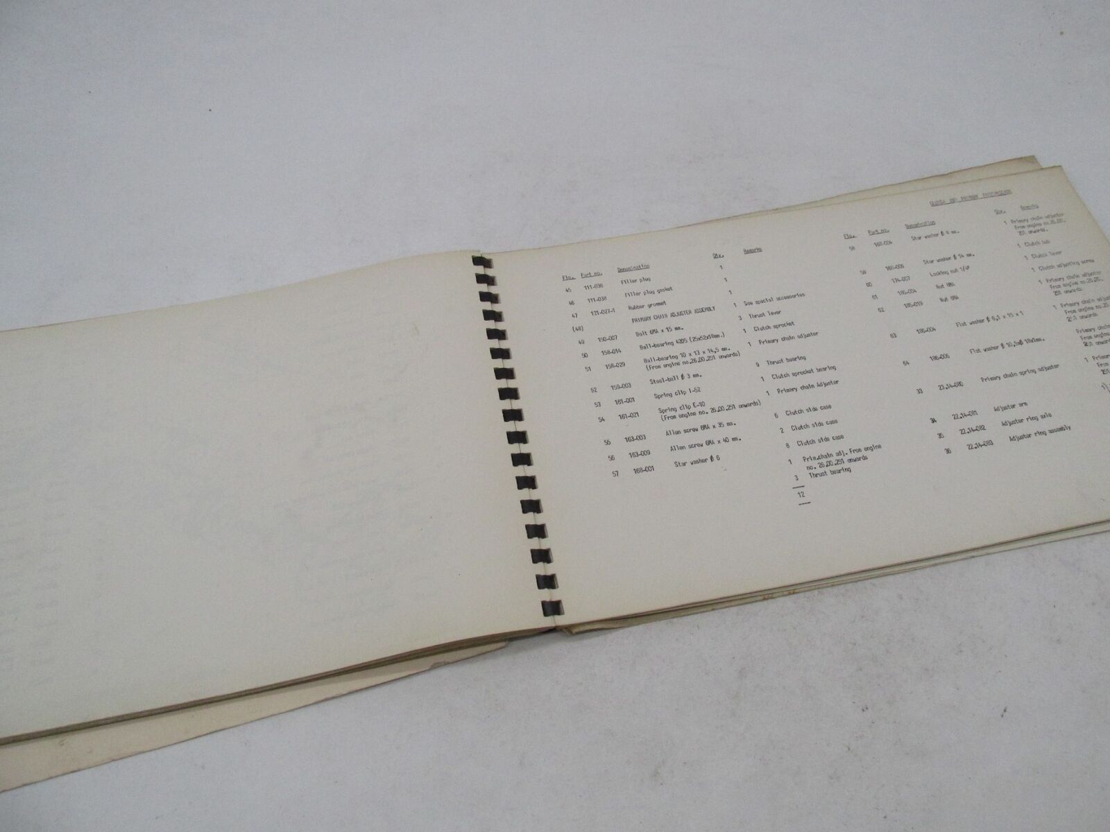 Bultaco Factory 1968 Sherpa T Motorcycle Catalog Parts List Book 49.32-117-2