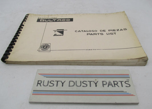 Bultaco Original Factory 1969 El Bandido Motorcycle Catalog Parts List