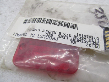 Harley Custom Chrome Wedge Style Marker Light Red Lens Replacement 09102