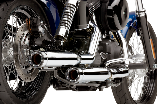 Cobra 3in. Slip-On Muffler with RacePro Tips Chrome 6055