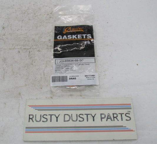 (1) Harley James Gaskets Exhaust Pipe to Cylinder Head Gasket JGI-65834-68-SC