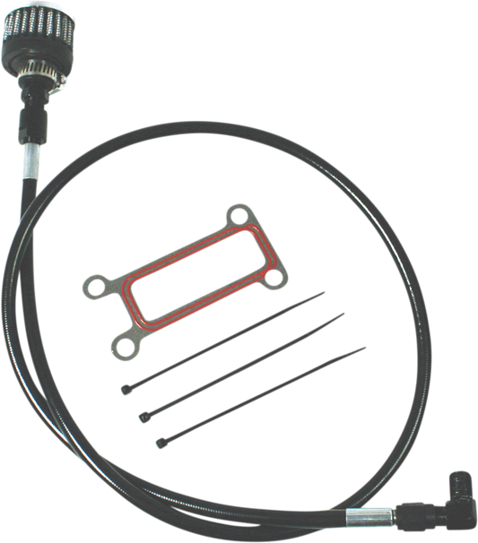 Feuling Oil Tank Breather Kit Black 3076