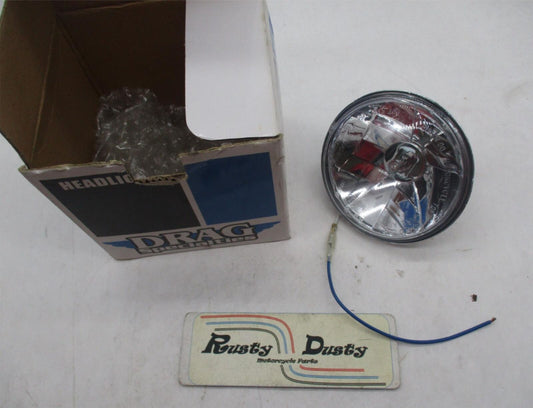 Harley Davidson Drag Specialties NOS 4.5" Clear Headlight Halogen 2001-0104