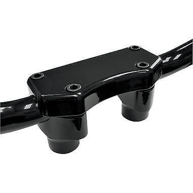 Drag Specialties Handlebar 1.5in. Riser/Top Clamp Kit Black 0602-0256