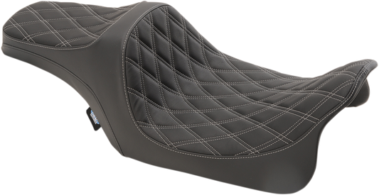 Drag Specialties Predator III Seat Black/Silver Diamond 0801-1115