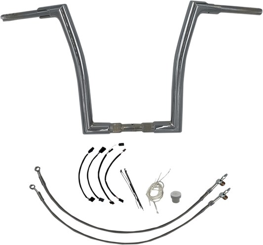 Fat Baggers, Inc. 1-1/2" EZ Install Flat Top Handlebar Kit 16" Chrome 609616