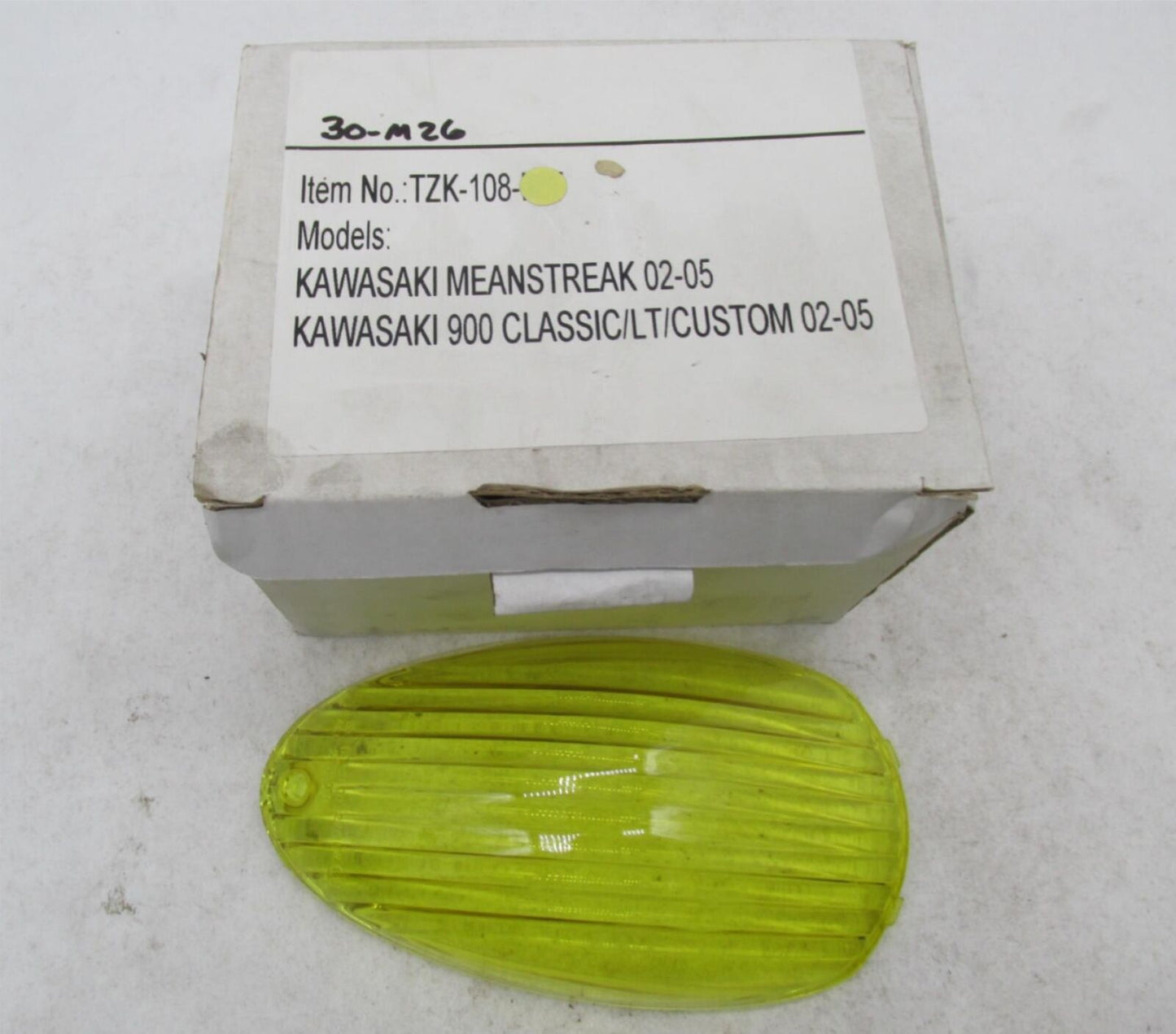 Topzone Kawasaki MeanStreak 900 Classic Yellow Light Lens Fits TZK-108-INT