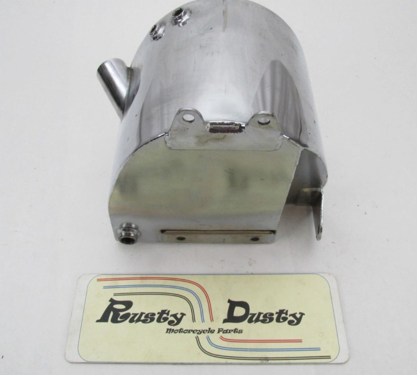 Harley Davidson Chrome Custom Chopper Large Capacity Horseshoe Oil Tank New Look