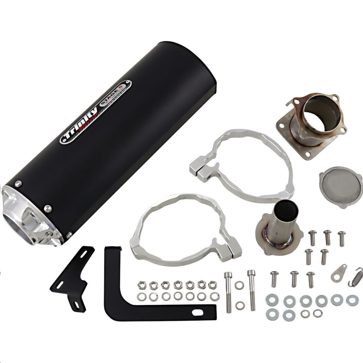 TRINITY RACING Stage 5 Slip On Mufflers Black TR-4176S-BK