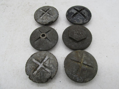 Mixed Lot of 6 Vintage Original Triumph BSA Rocker Caps T100 T120 TR6