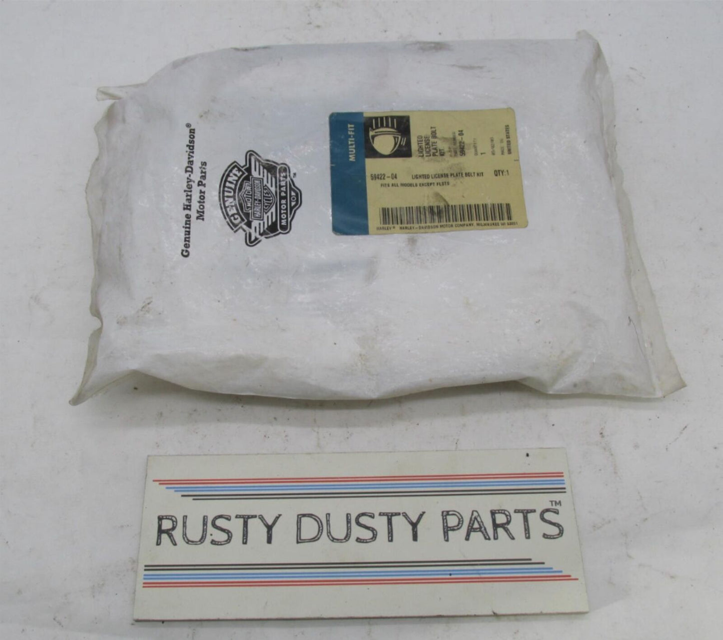 Harley-Davidson Genuine NOS Multi-Fit Lighted License Plate Bolt Kit 59422-04