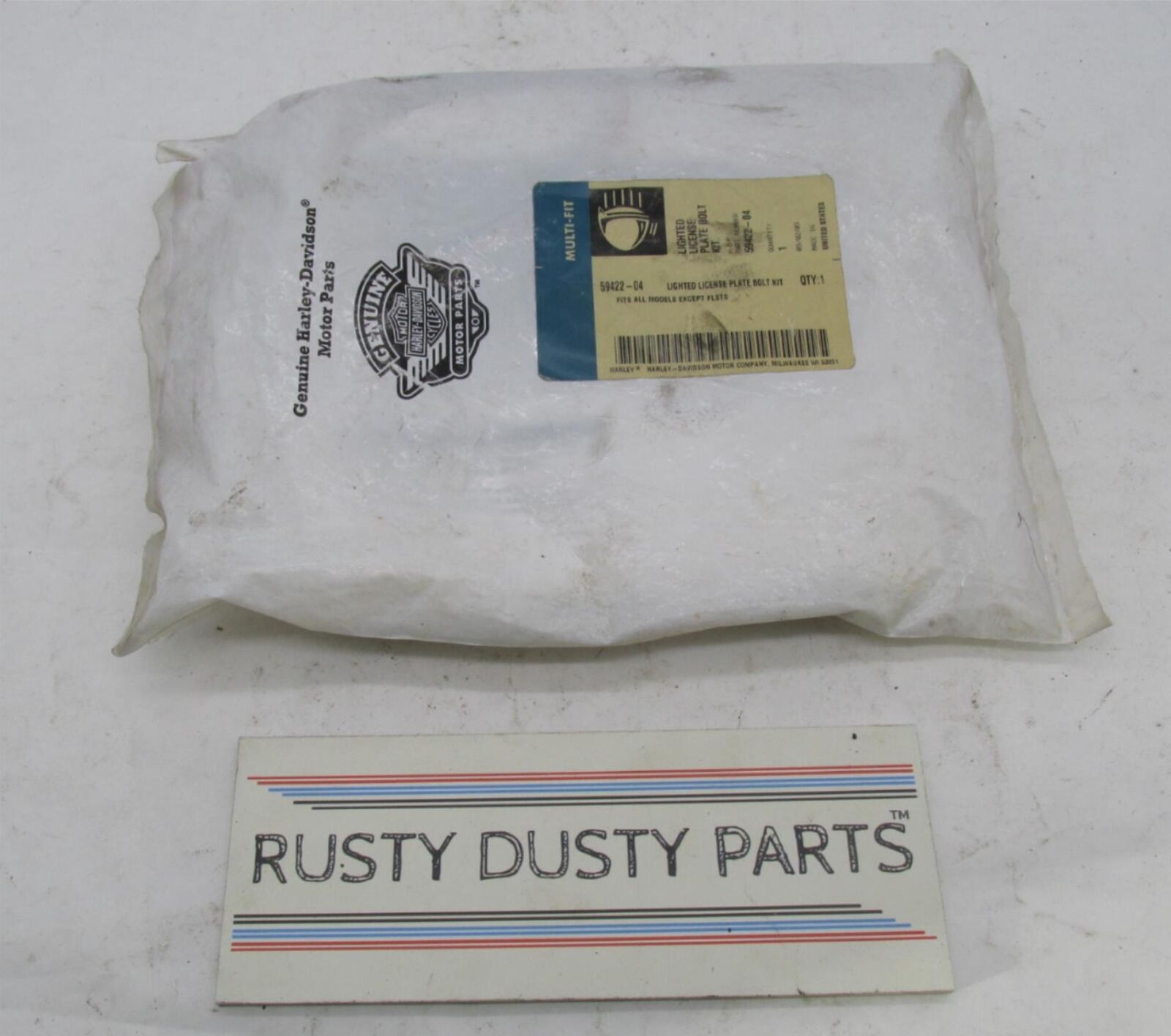 Harley-Davidson Genuine NOS Multi-Fit Lighted License Plate Bolt Kit 59422-04