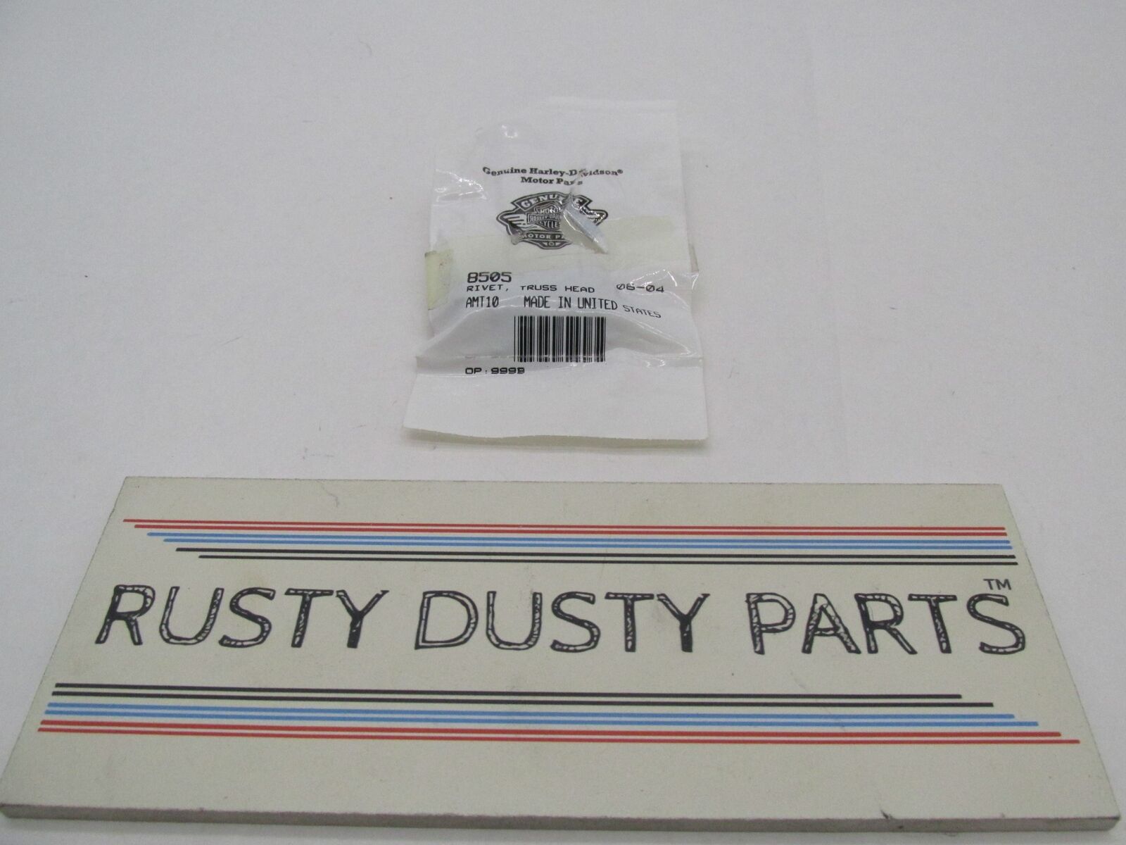 Lot of 8 Harley Davidson Genuine NOS Truss Head Rivets 8505
