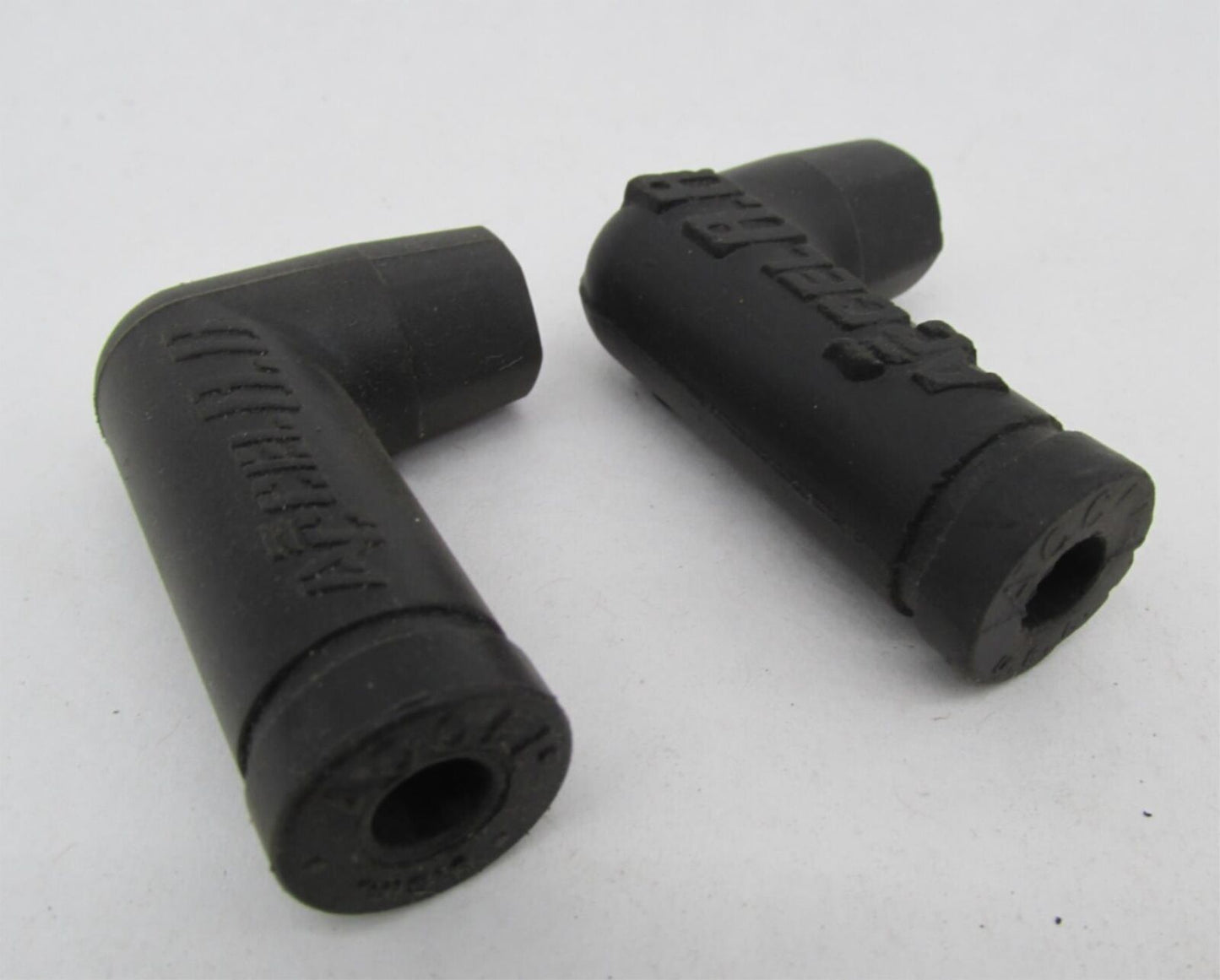 Lot of 2 Harley Motorcycle Accel Black Spark Plug Wire 90 Degree Cover Ends