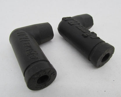 Lot of 2 Harley Motorcycle Accel Black Spark Plug Wire 90 Degree Cover Ends