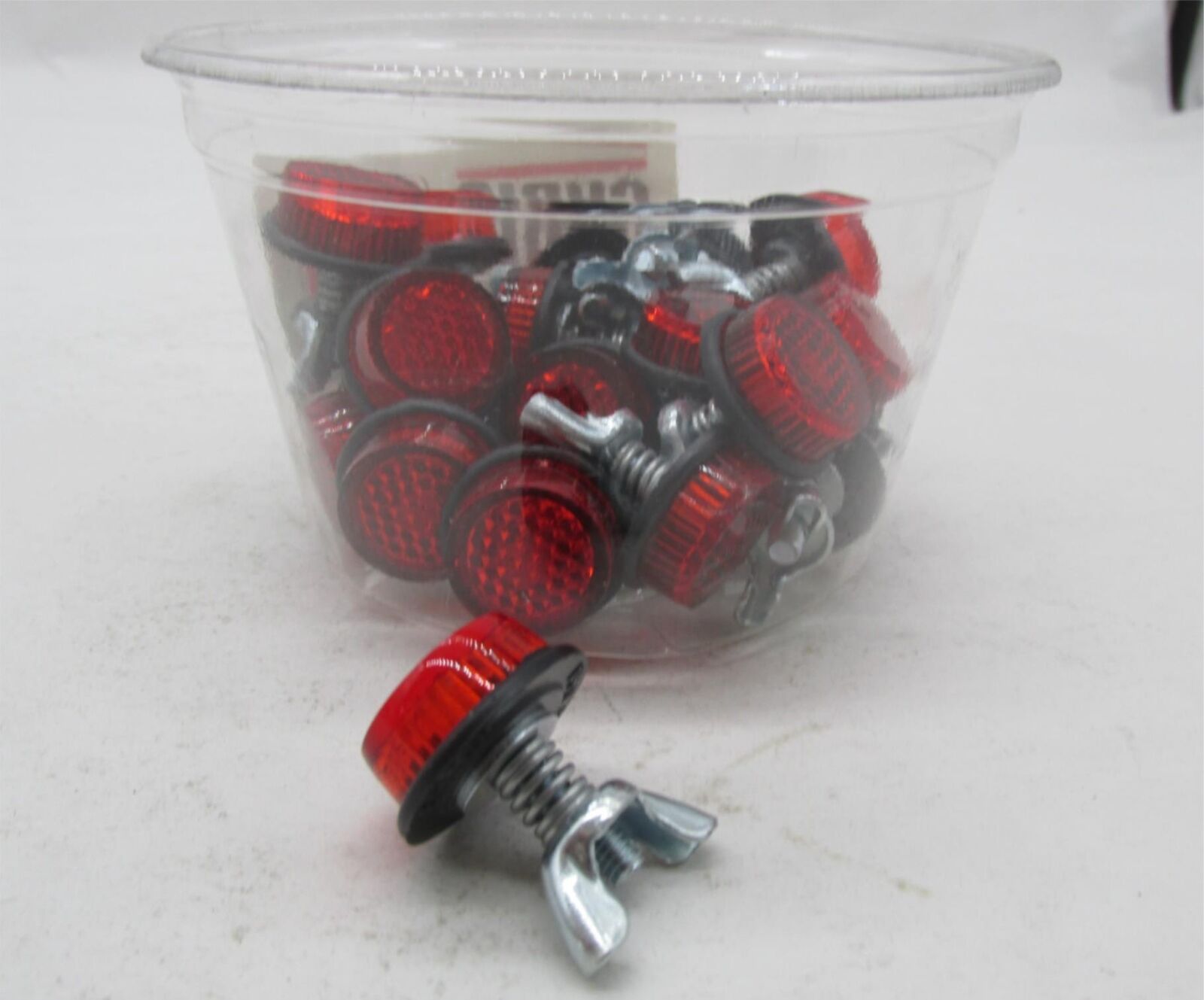 Lot of 21 Chris Products Safety Red Licence Plate Reflectors