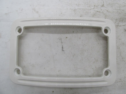 Harley Davidson Curved White License Plate Frame