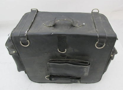Harley Davidson Black Synthetic Leather Studded Sissy Bar Backrest Touring Bag