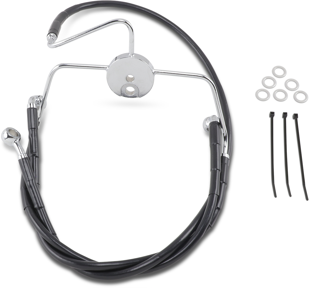 Drag Specialties Extended Stainless Steel Front Brake Line Kit 1741-2522