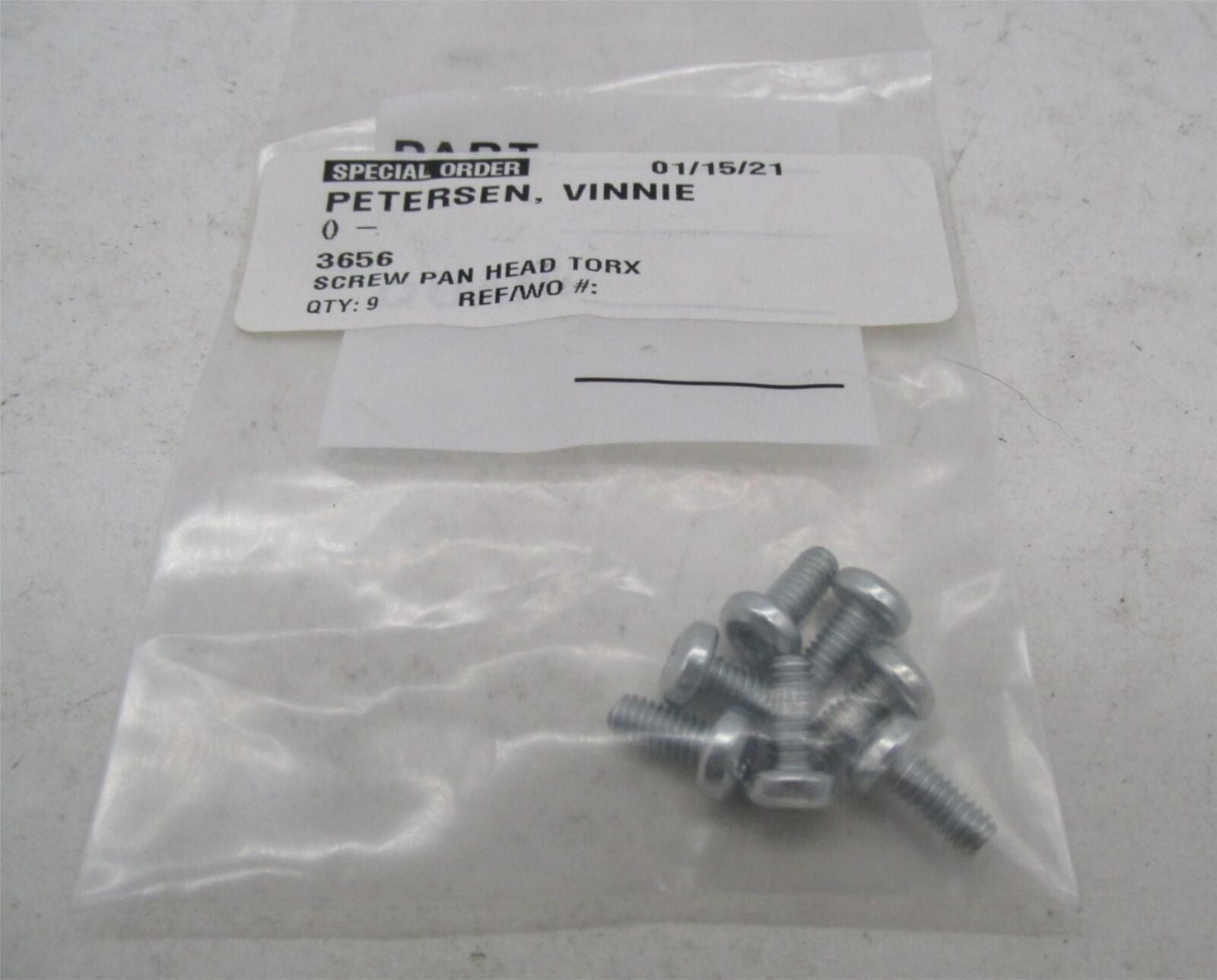 Lot of 7 Harley-Davidson Genuine NOS Pan Head Trox Screws 3656