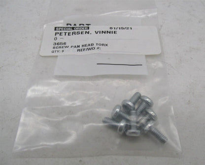 Lot of 7 Harley-Davidson Genuine NOS Pan Head Trox Screws 3656