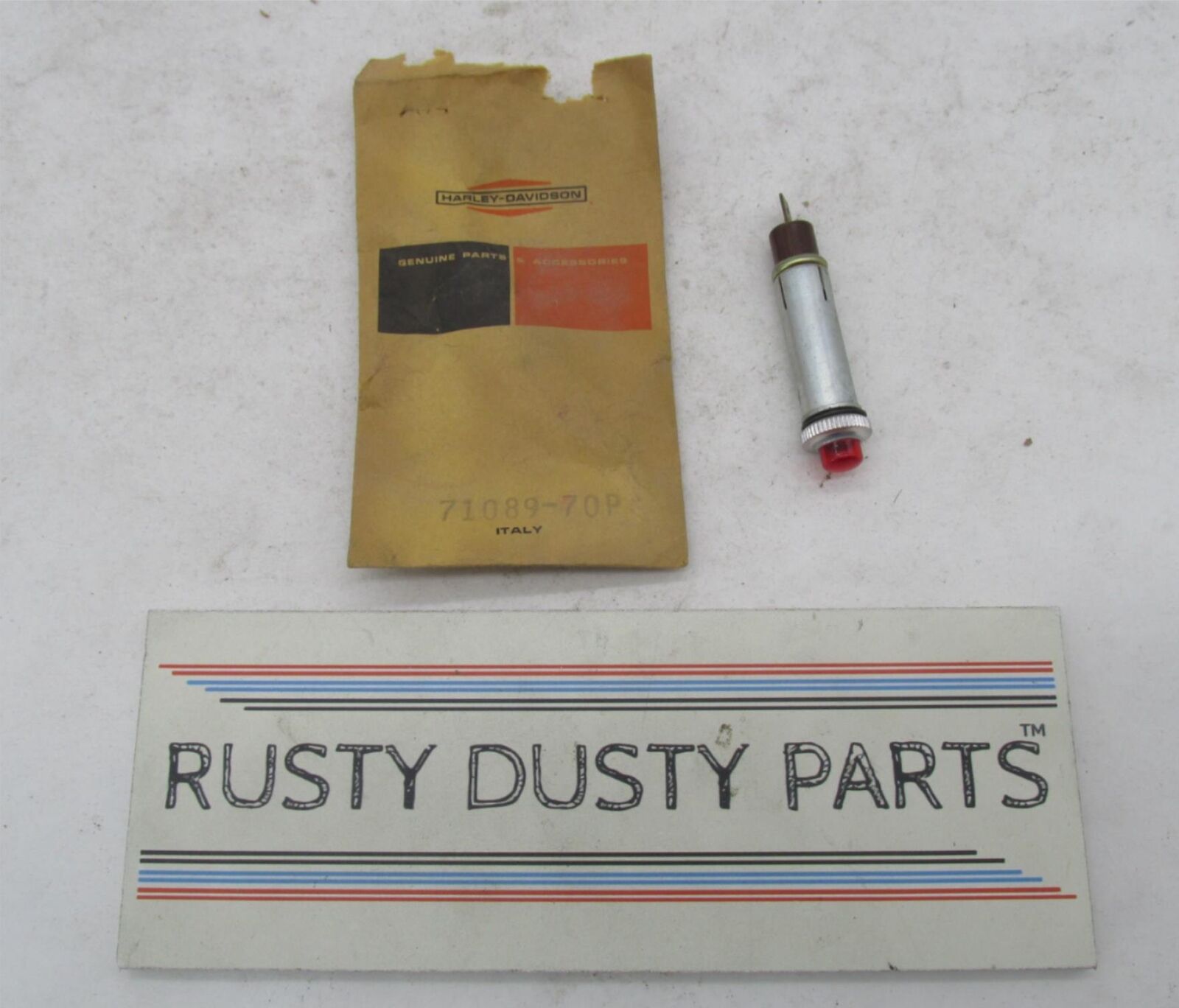 Harley-Davidson Aermacchi Genuine NOS Red Hi Beam Indicator Light 71089-70P