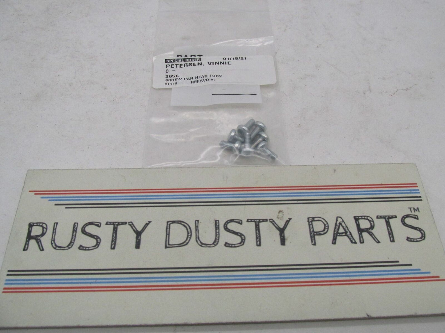 Lot of 7 Harley-Davidson Genuine NOS Pan Head Trox Screws 3656
