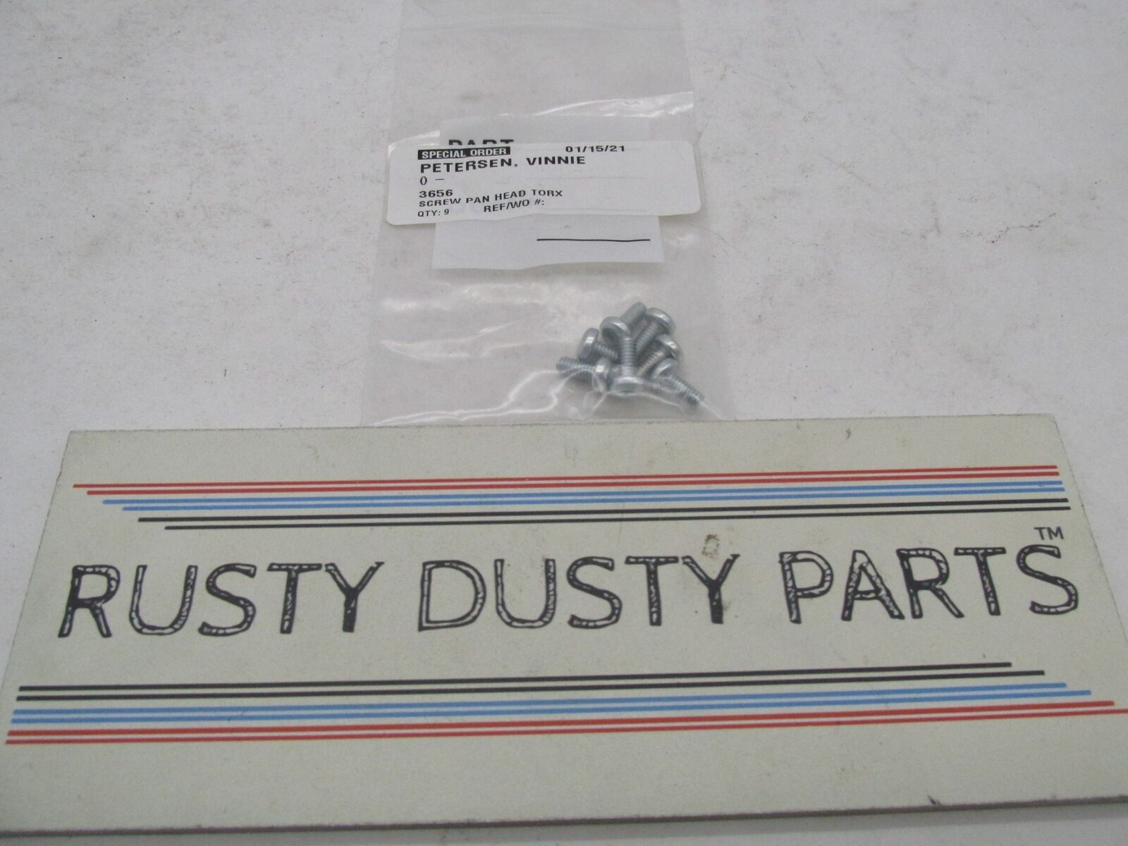 Lot of 7 Harley-Davidson Genuine NOS Pan Head Trox Screws 3656