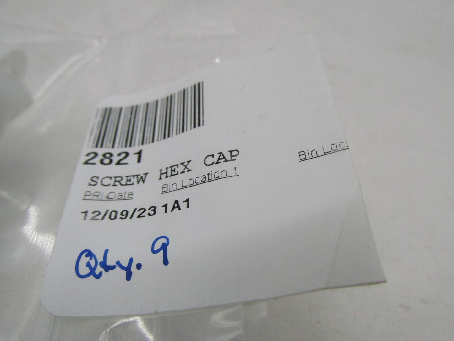 Lot of 9 Harley-Davidson Genuine NOS Hex Cap Screws 2821