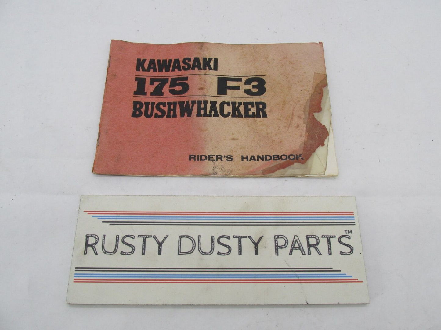 Kawasaki Bushwhacker 175 F3 Rider Owners Manual Handbook